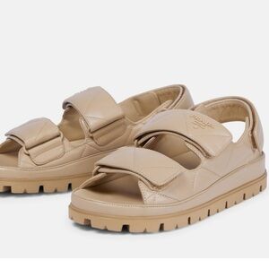 Prada quilted leather sandal 39.5/9.5